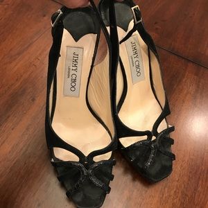 Authentic Jimmy Choo Black platform heels.